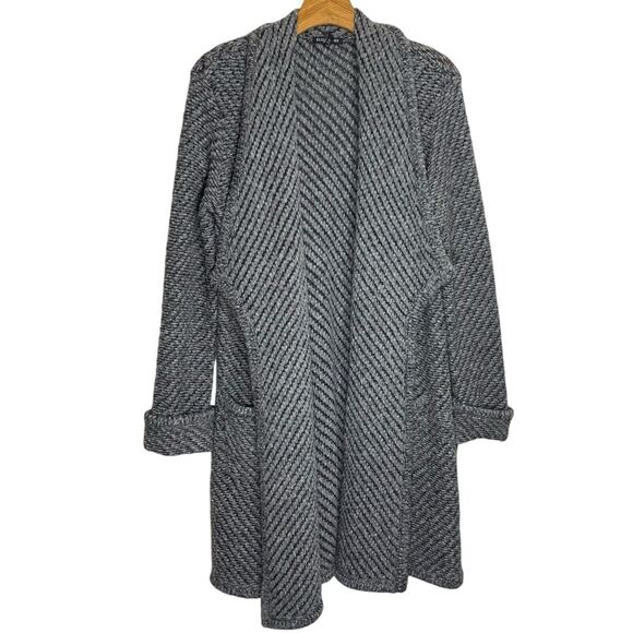 Eileen Fisher Cardigan Sweater Womens XS Gray Oversized Wool Alpaca Quiet Luxury - Picture 1 of 13